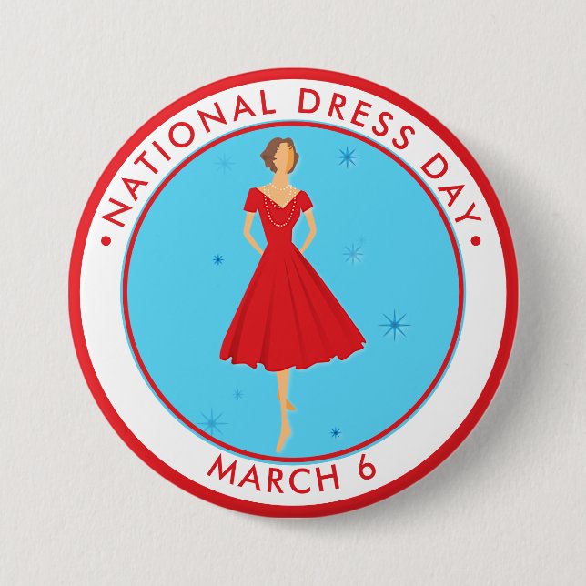 National Dress Day 7.5 Cm Round Badge (Front)
