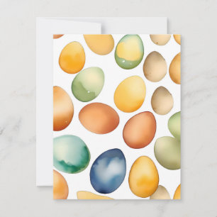 National Egg Month January D - Watercolors Holiday Card