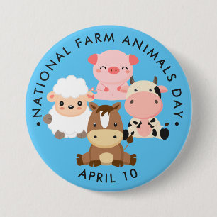 National Farm Animals Day 7.5 Cm Round Badge