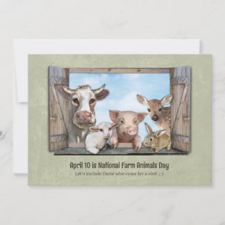 National Farm Animals Day April 10 Card
