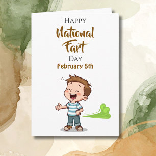 National Fart Day   February 5th Funny Holiday Card