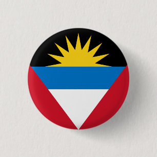 National flag of Antigua and Barbuda 3 Cm Round Badge