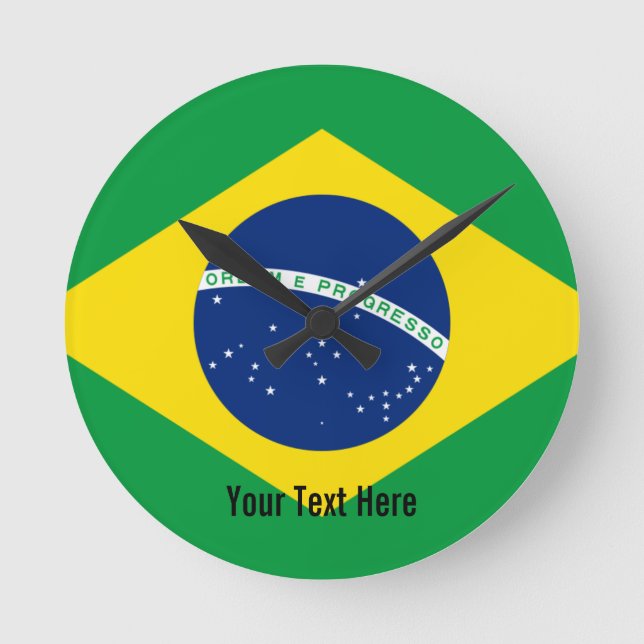 National flag of Brazil Round Clock (Front)