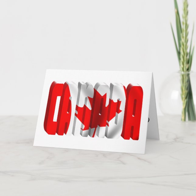 National Flag of Canada Day Card (Front)