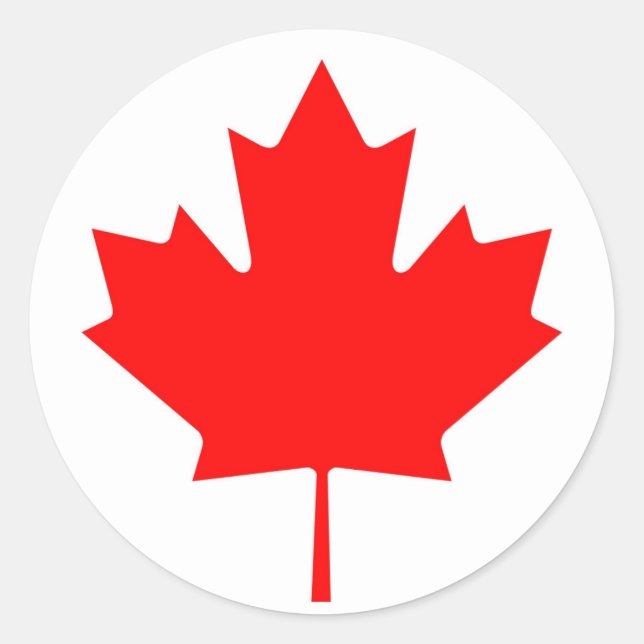 National Flag of Canada - Drapeau du Canada Classic Round Sticker (Front)