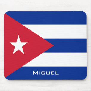 National Flag of Cuba with Your Name Mouse Mat