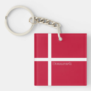 National Flag of Denmark Key Ring