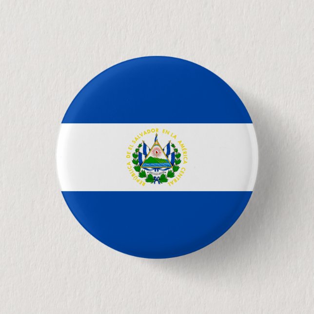 National flag of El Salvador 3 Cm Round Badge (Front)