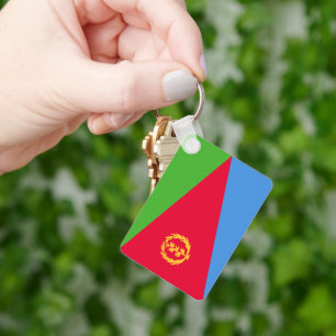 National Flag of Eritrea Rectangle Key Ring