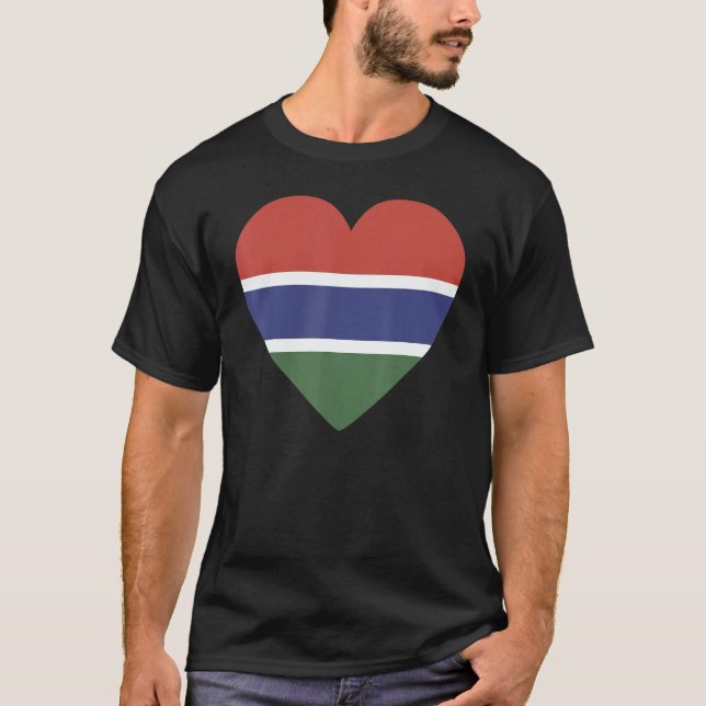 National Flag of Gambia souvenir  for men women 3 T-Shirt (Front)