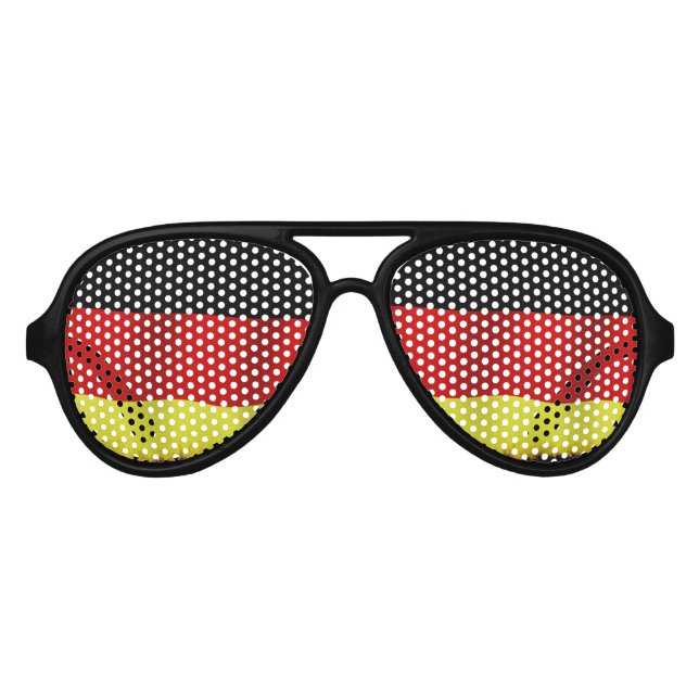 National Flag of Germany for Patriots Aviator Sunglasses (Front)