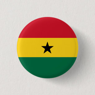 National Flag of Ghana 3 Cm Round Badge