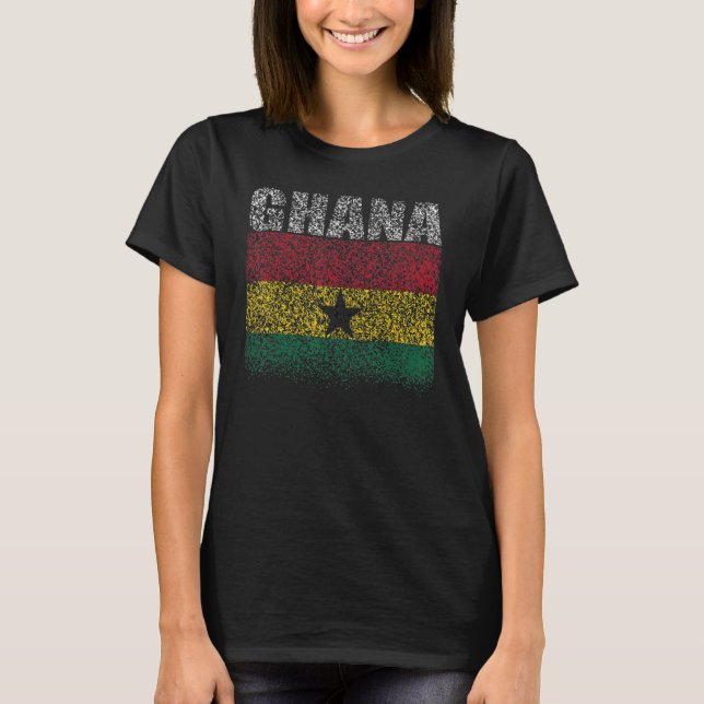 National Flag of Ghana souvenir  for men women 7 T-Shirt (Front)
