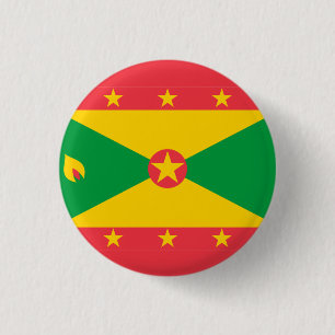 National flag of Grenada 3 Cm Round Badge
