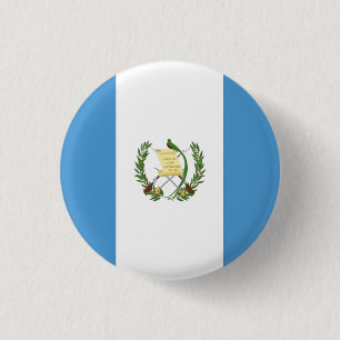 National flag of Guatemala 3 Cm Round Badge