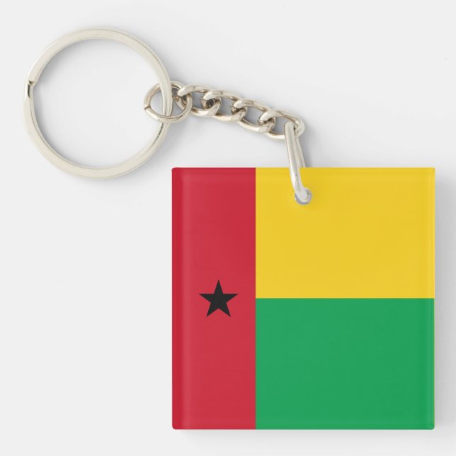 National Flag of Guinea-Bissau Key Ring (Front)