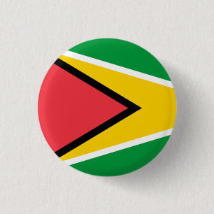 National flag of Guyana 3 Cm Round Badge