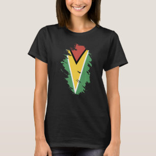 National Flag of Guyana souvenir for men women 4 T-Shirt