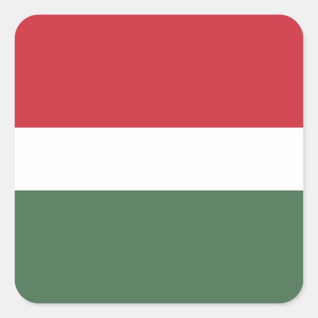 National Flag of Hungary Square Sticker (Front)