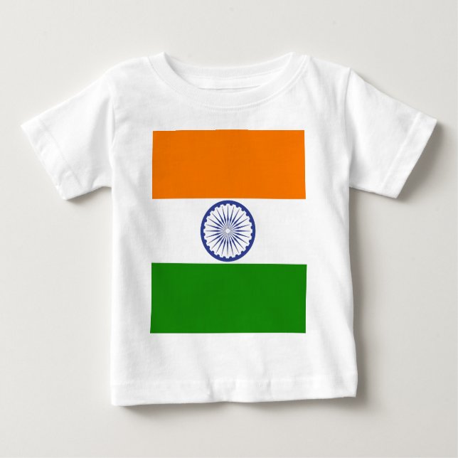 National Flag of India Ashoka Chakra Baby T-Shirt (Front)