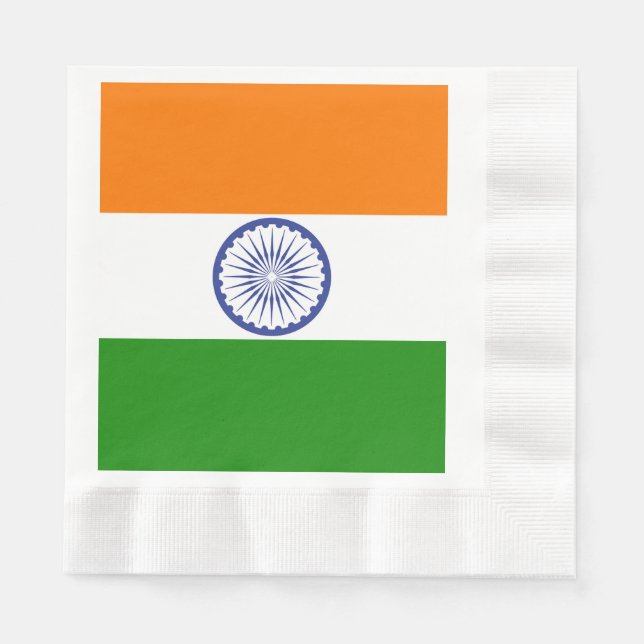 National Flag of India Ashoka Chakra Napkin (Front)