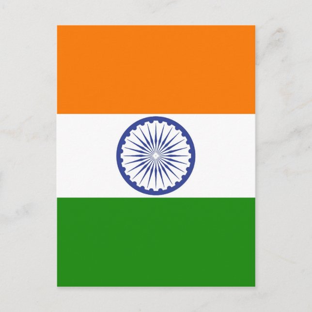 National Flag of India Ashoka Chakra Postcard (Front)