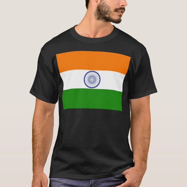 National Flag of India Ashoka Chakra T-Shirt (Front)