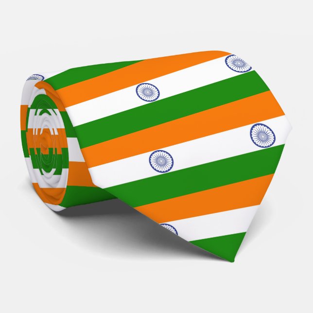 National Flag of India Ashoka Chakra Tie (Rolled)