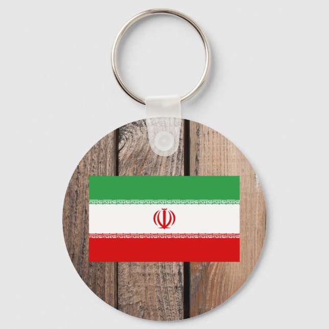 National Flag of Iran Key Ring (Front)