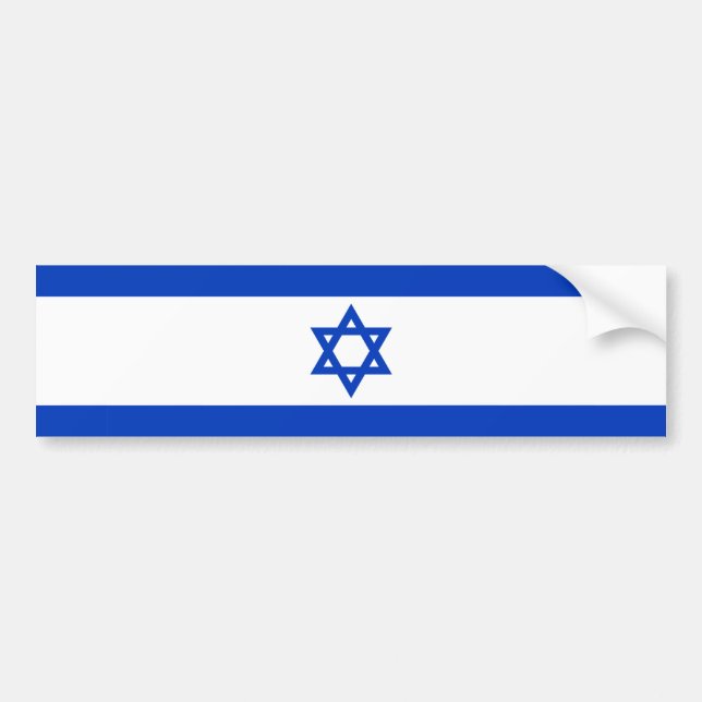 National flag of Israel - Authentic version Bumper Sticker (Front)