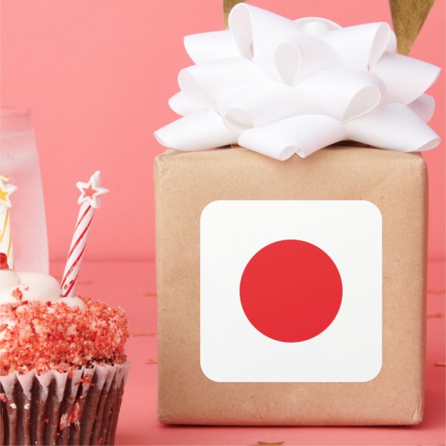 National Flag of Japan Square Sticker (Party)