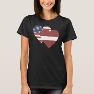 National Flag of Latvia souvenir for men women 4 T-Shirt