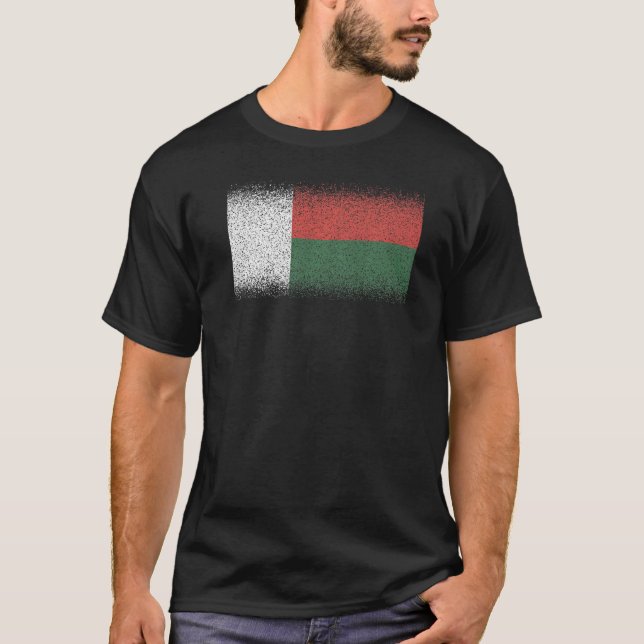 National Flag of Madagascar souvenir  for men wome T-Shirt (Front)
