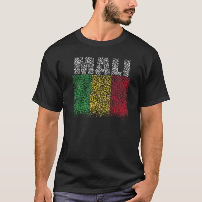 National Flag of Mali souvenir  for men women  1 T-Shirt (Front)