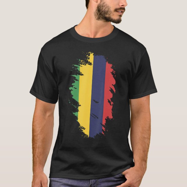 National Flag of Mauritius souvenir  for men women T-Shirt (Front)