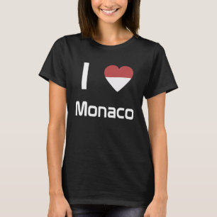 National Flag of Monaco souvenir for men women T-Shirt