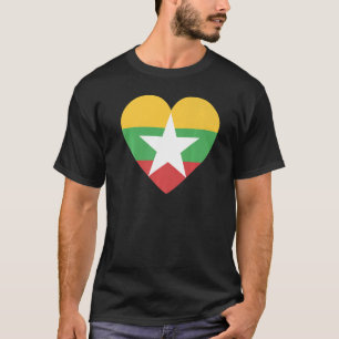 National Flag of Myanmar souvenir for men women T-Shirt
