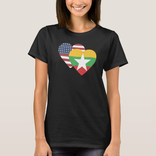 National Flag of Myanmar souvenir  for men women   T-Shirt (Front)