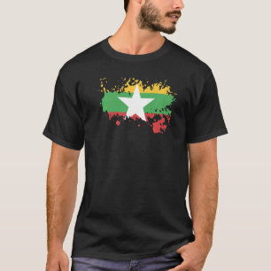 National Flag of Myanmar souvenir for men women T-Shirt