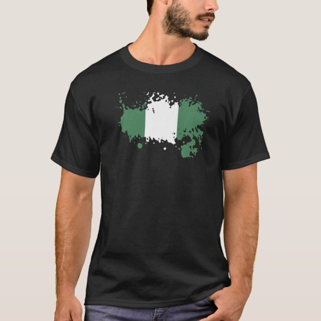 National Flag of Nigeria souvenir  for men women T-Shirt (Front)