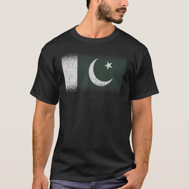 National Flag of Pakistan souvenir  for men women  T-Shirt (Front)