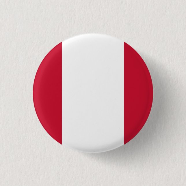 National flag of Peru 3 Cm Round Badge (Front)