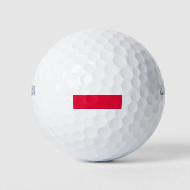 National Flag of Poland - Rzeczpospolita Polska Golf Balls (Front)