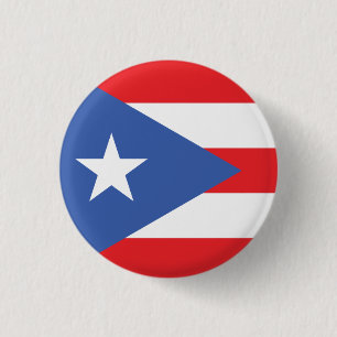 National flag of Puerto Rico 3 Cm Round Badge