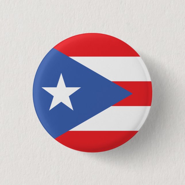 National flag of Puerto Rico 3 Cm Round Badge (Front)