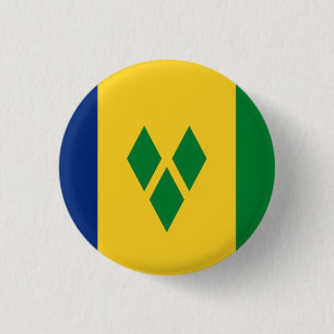 National flag of Saint Vincent and the Grenadines 3 Cm Round Badge