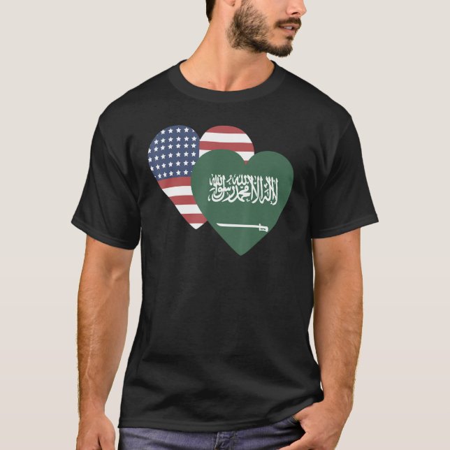 National Flag of Saudi Arabia souvenir  for men wo T-Shirt (Front)