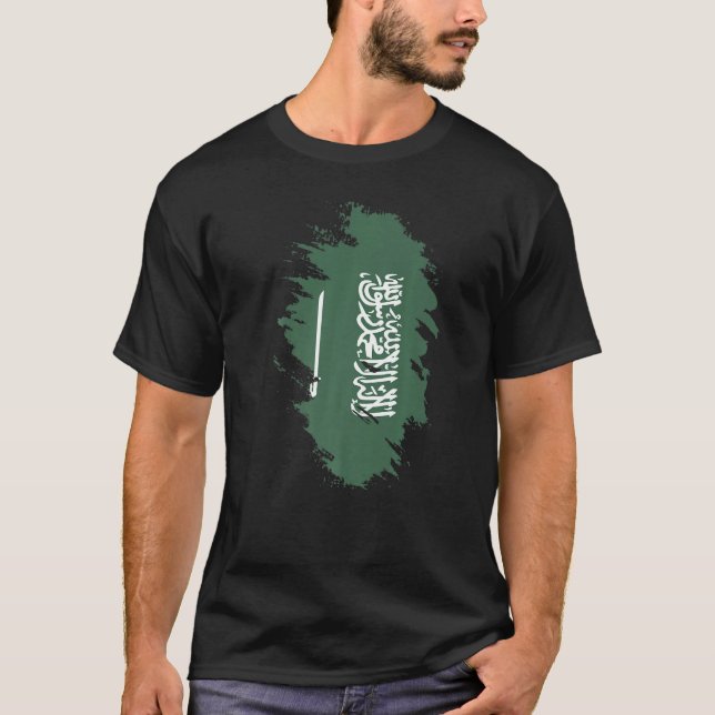 National Flag of Saudi Arabia souvenir  for men wo T-Shirt (Front)