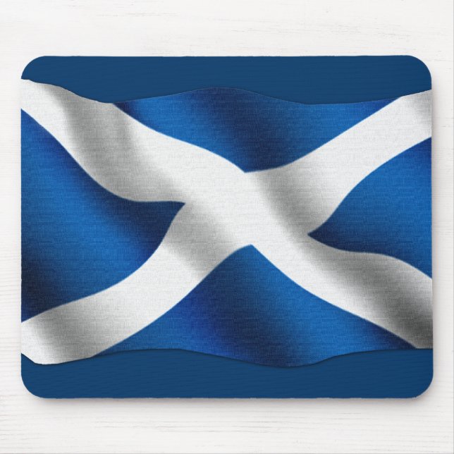 National Flag of Scotland & St Andrew Patriotic Mouse Mat (Front)