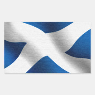 National Flag of Scotland & St Andrew Patriotic Rectangular Sticker